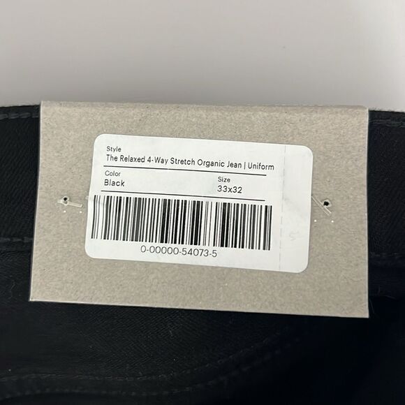 NWT Everlane The Relaxed 4-Way Stretch Organic
Jean | Uniform Black Size 33 X 32 - Picture 7 of 15